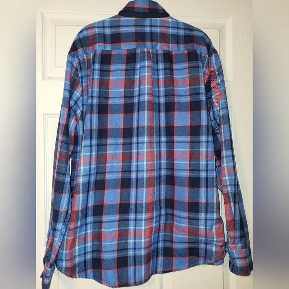 RSVLTS The Minnesotan Flannel Shirt Men's Size X Large Blue Red Front Pockets - Picture 2 of 10